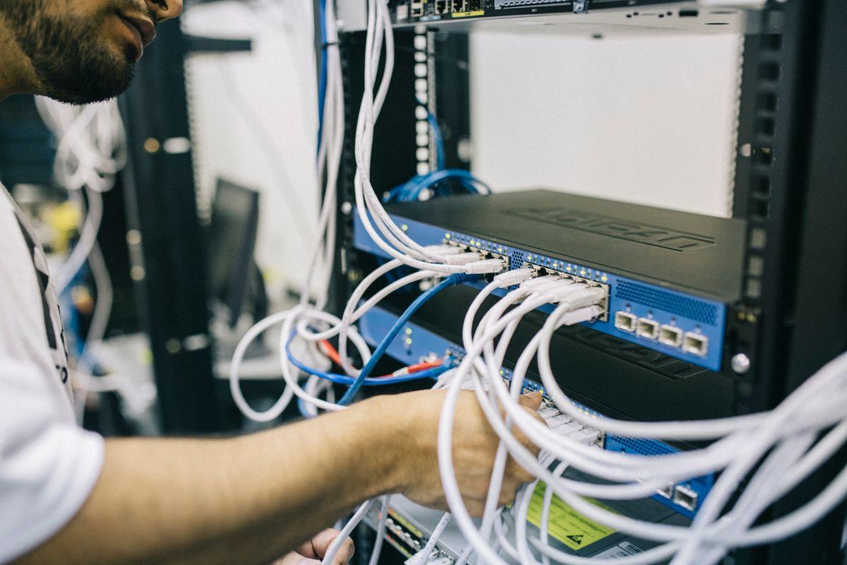 Server racks in a data centre
